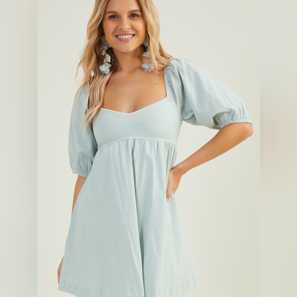 Elegant Altar’d State Rylee Puff Sleeve Mini Dress